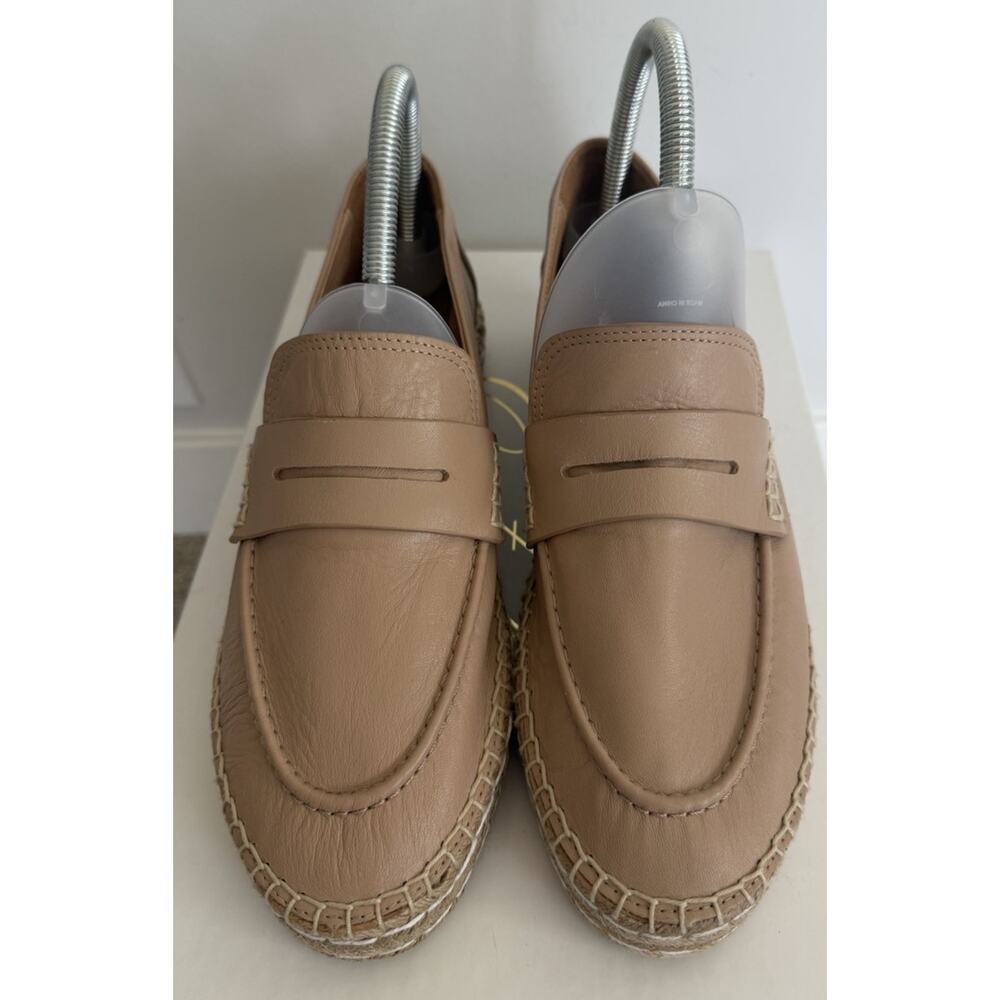 Patricia Green Sebastian Penny Loafer Leather Slip On Beige Brown Womens Size 10 - Picture 10 of 10